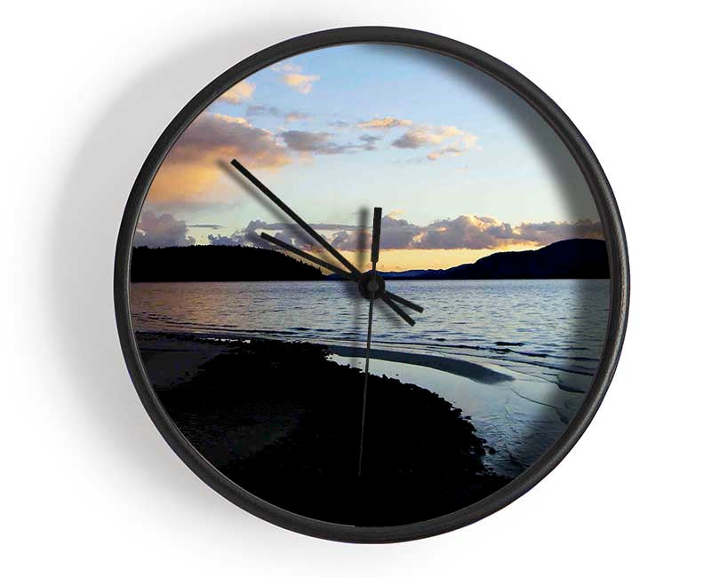 The Ocean At Dusk Clock - Wallart-Direct UK