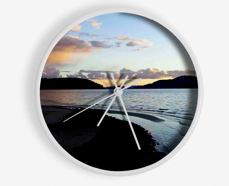 The Ocean At Dusk Clock - Wallart-Direct UK