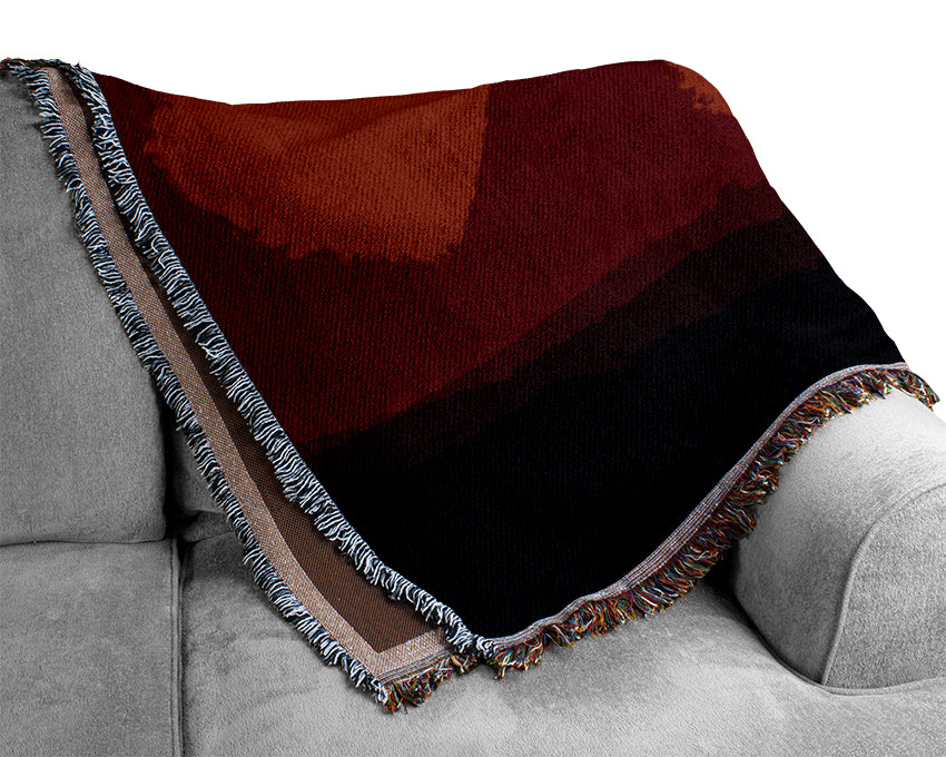 Desert Pyramid Mist Woven Blanket