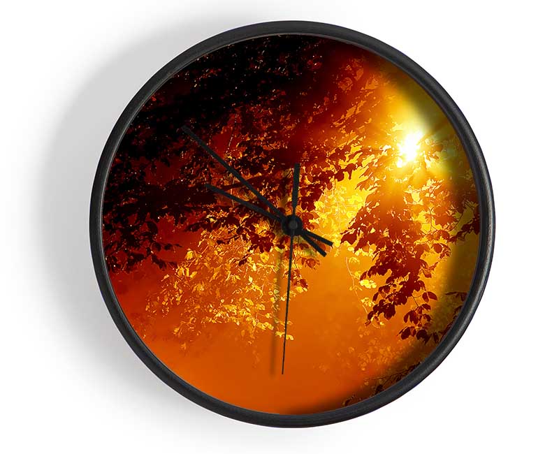 Stunning Sun Through The Leaves Clock - Wallart-Direct UK