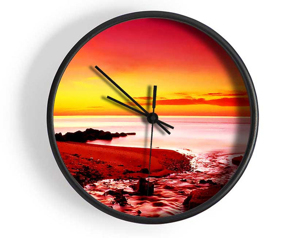 Surreal Ocean Rocks Clock - Wallart-Direct UK