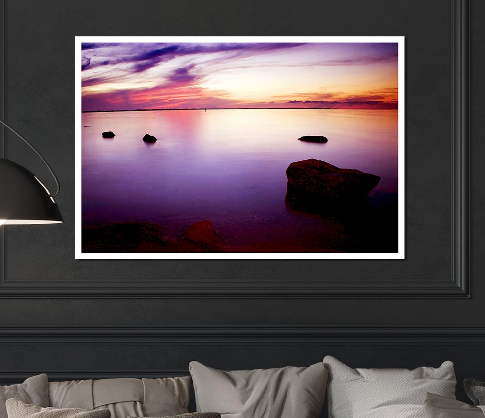 Tranquil Lilac Calm Print Poster Wall Art