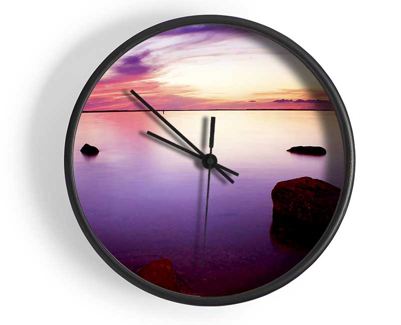 Tranquil Lilac Calm Clock - Wallart-Direct UK