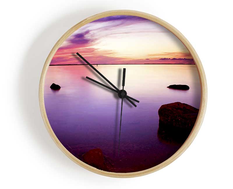 Tranquil Lilac Calm Clock - Wallart-Direct UK