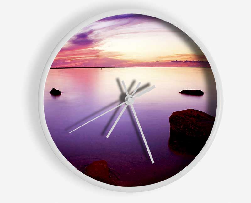 Tranquil Lilac Calm Clock - Wallart-Direct UK