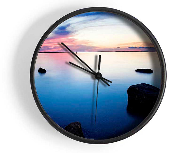 Tranquil Blue Calm Clock - Wallart-Direct UK