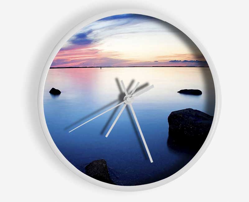 Tranquil Blue Calm Clock - Wallart-Direct UK