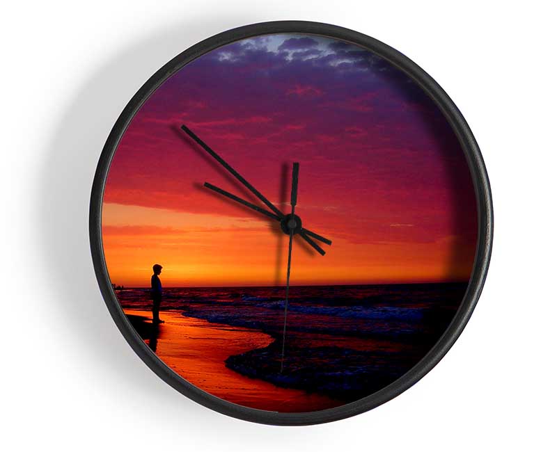 Red River Flows Clock - Wallart-Direct UK