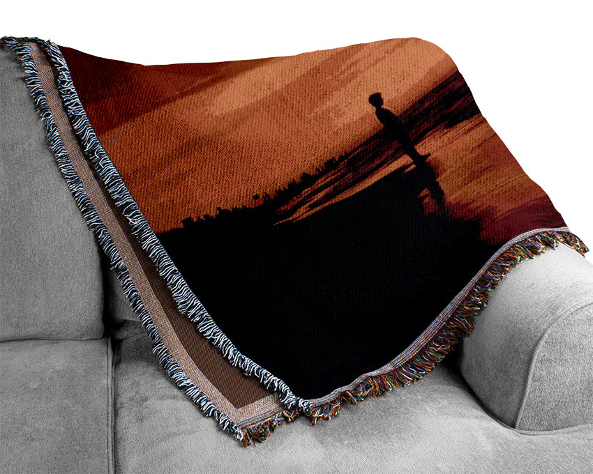 Red River Flows Woven Blanket