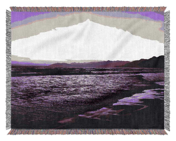 Purple Ocean At First Light Woven Blanket