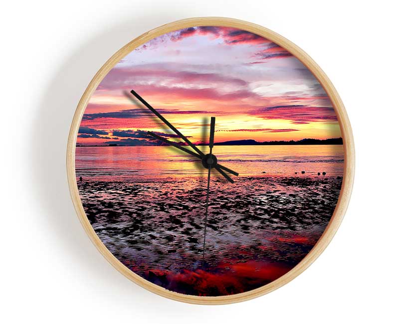 Rainbow Tides Clock - Wallart-Direct UK