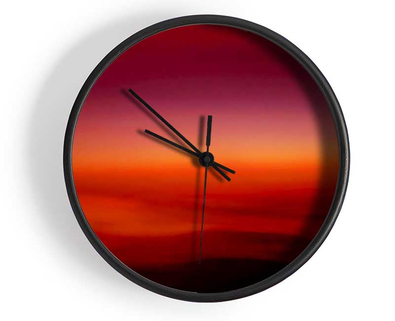 Tranquil Orange Mist Clock - Wallart-Direct UK