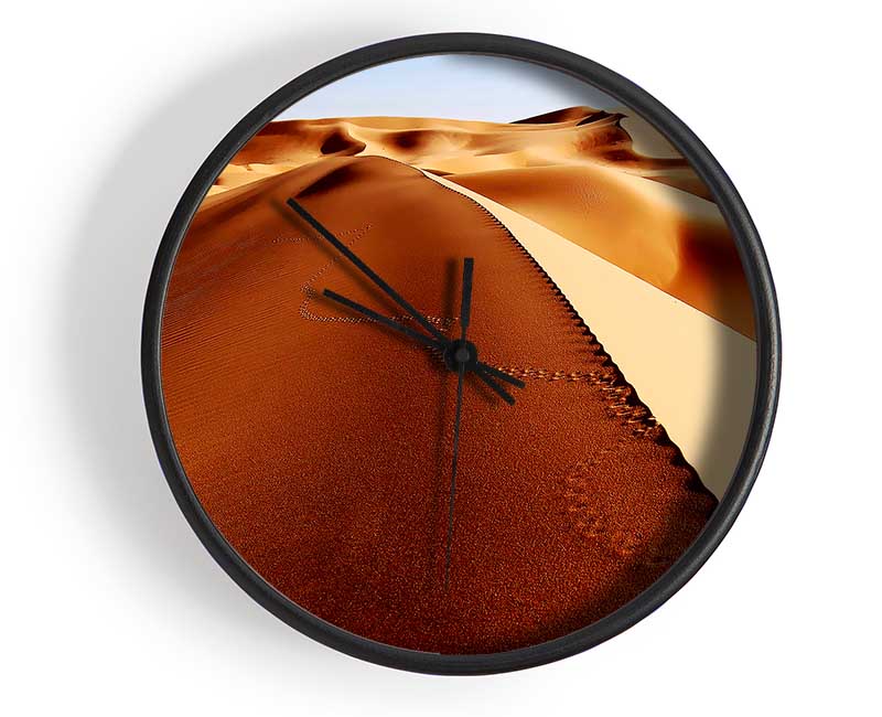 Sand Dune Patterns Clock - Wallart-Direct UK