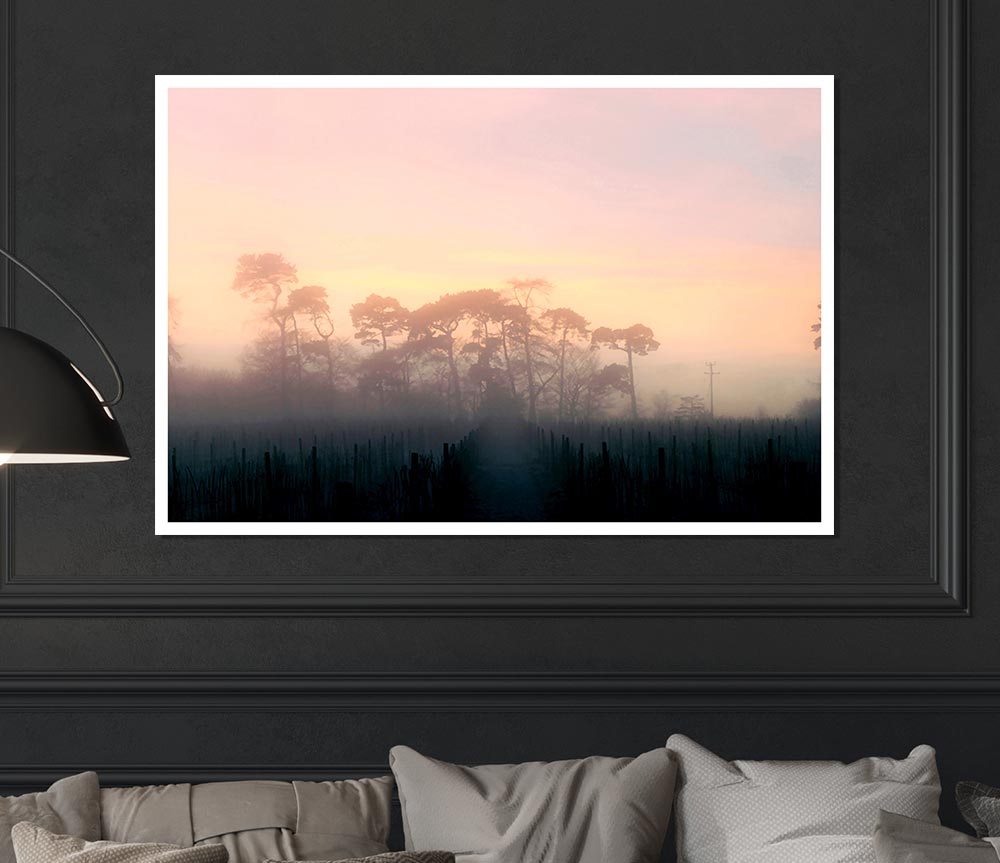 Yorkshire Dales Mist Print Poster Wall Art