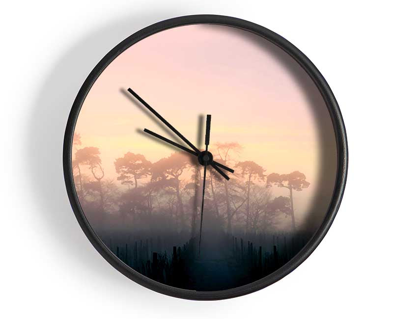 Yorkshire Dales Mist Clock - Wallart-Direct UK