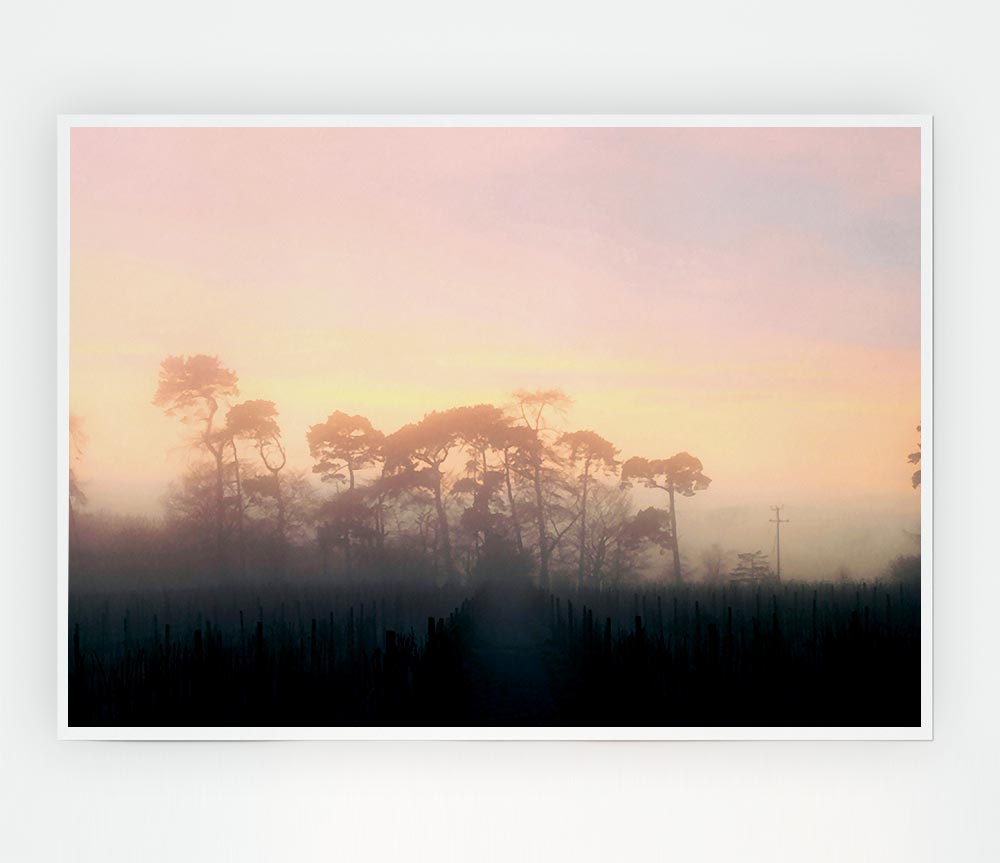 Yorkshire Dales Mist Print Poster Wall Art