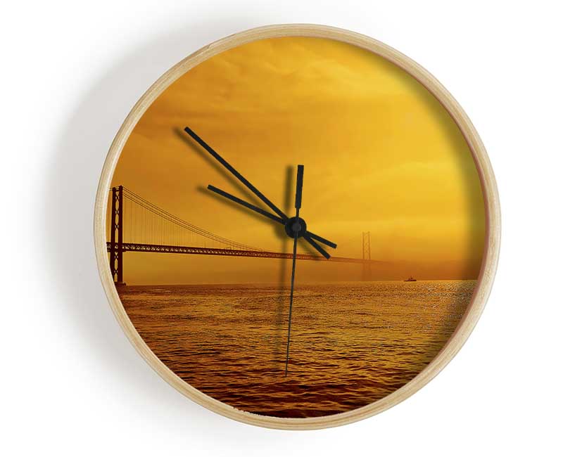 The Bridge Afar Clock - Wallart-Direct UK