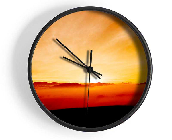 Golden Sunrise Mist Clock - Wallart-Direct UK