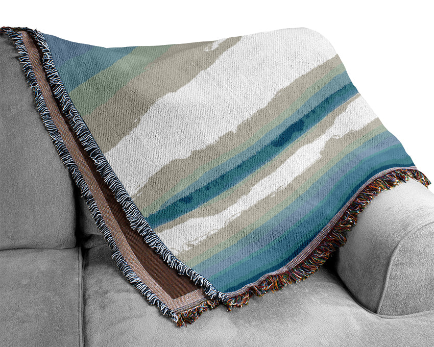 Blue Winter Tree Woven Blanket