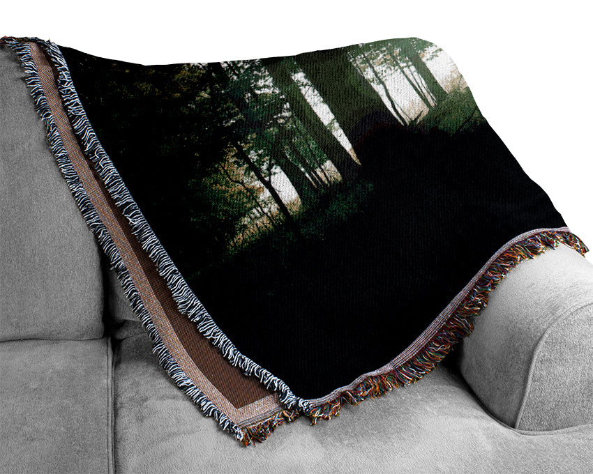 Woodland Mist Woven Blanket