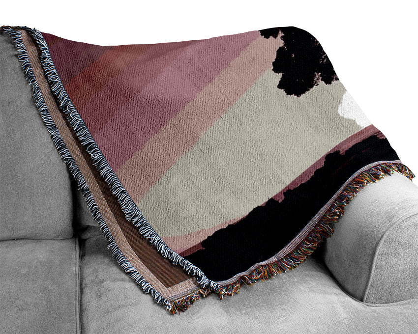 Mauve Tree Woven Blanket