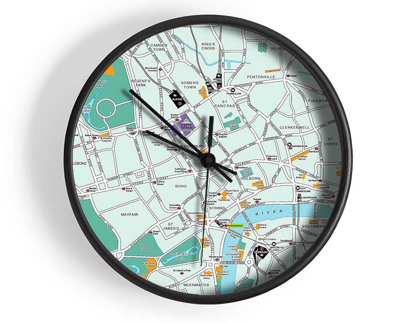 London Map Clock - Wallart-Direct UK