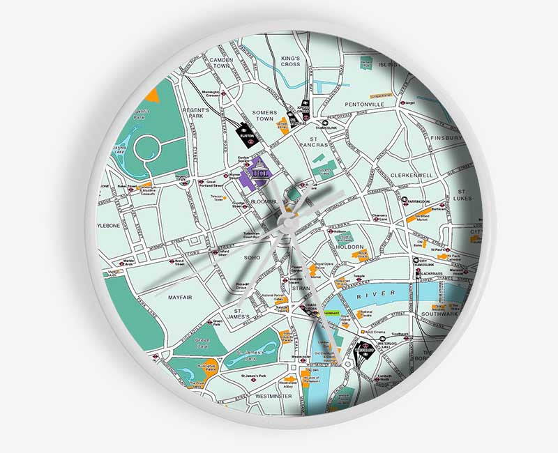 London Map Clock - Wallart-Direct UK