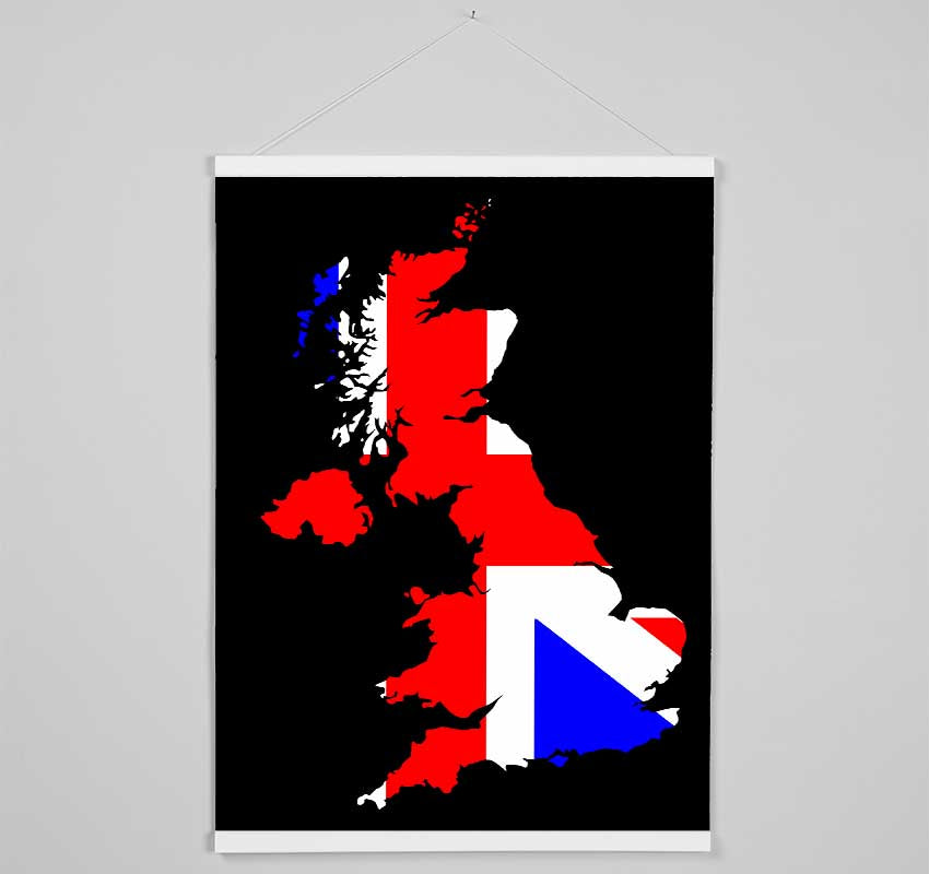 Britan Map Hanging Poster - Wallart-Direct UK