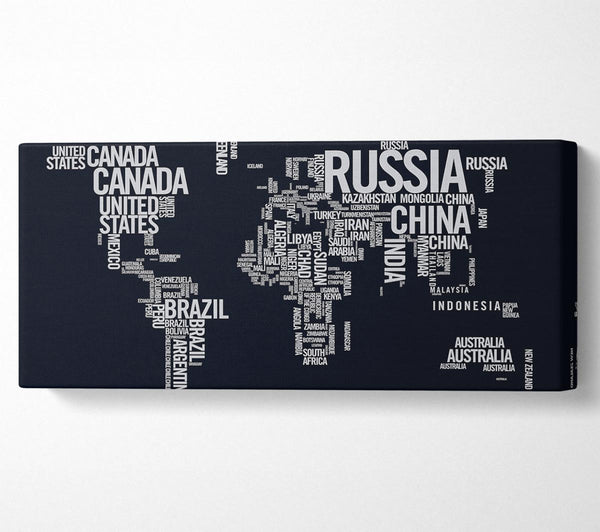 World Map Typography