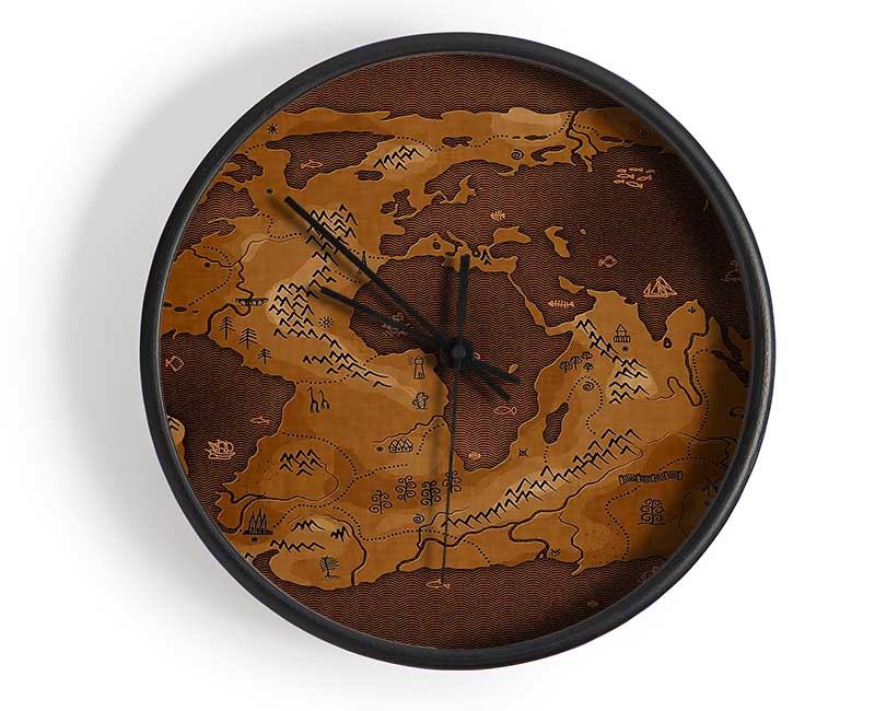 Map Clock - Wallart-Direct UK