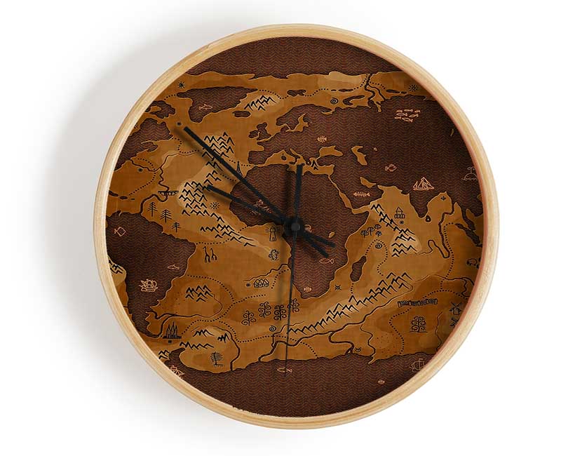 Map Clock - Wallart-Direct UK