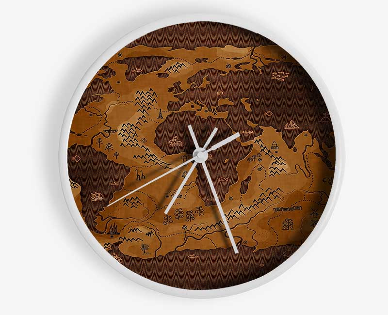 Map Clock - Wallart-Direct UK