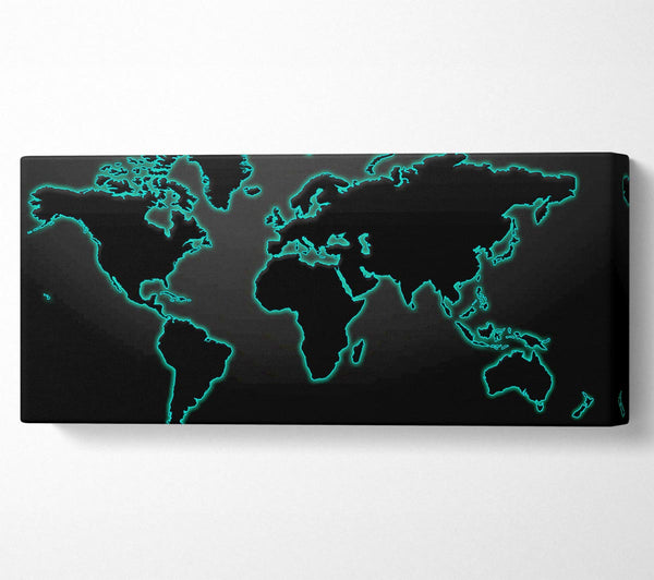 Black World Map