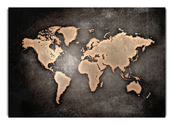 Grunge World Map