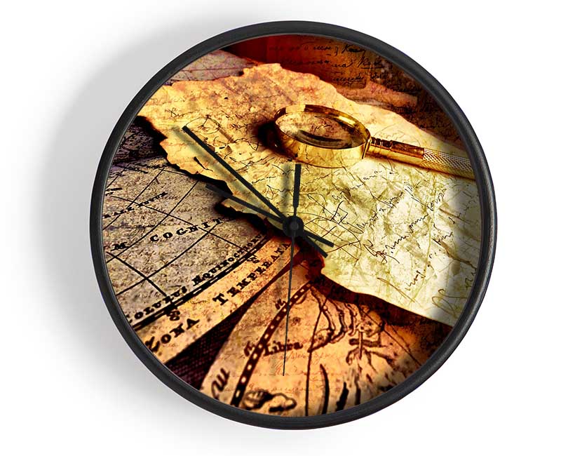 Threw The Looking Glass Map Clock - Wallart-Direct UK