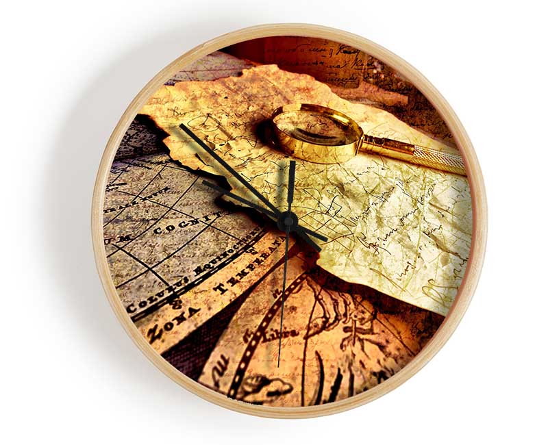 Threw The Looking Glass Map Clock - Wallart-Direct UK