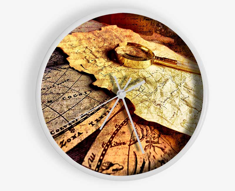 Threw The Looking Glass Map Clock - Wallart-Direct UK