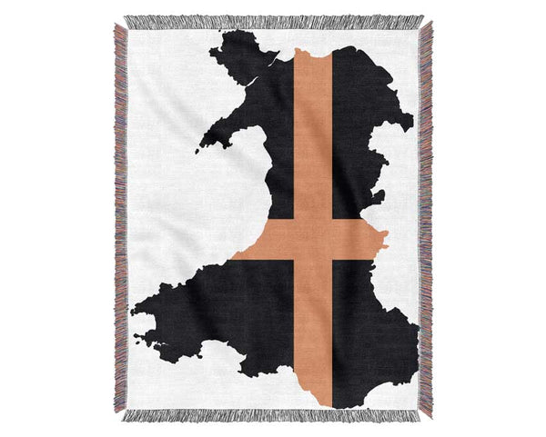 Map Of Wales St. Davids Woven Blanket