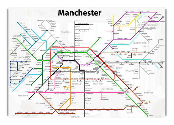 Manchester Pub Tube Map