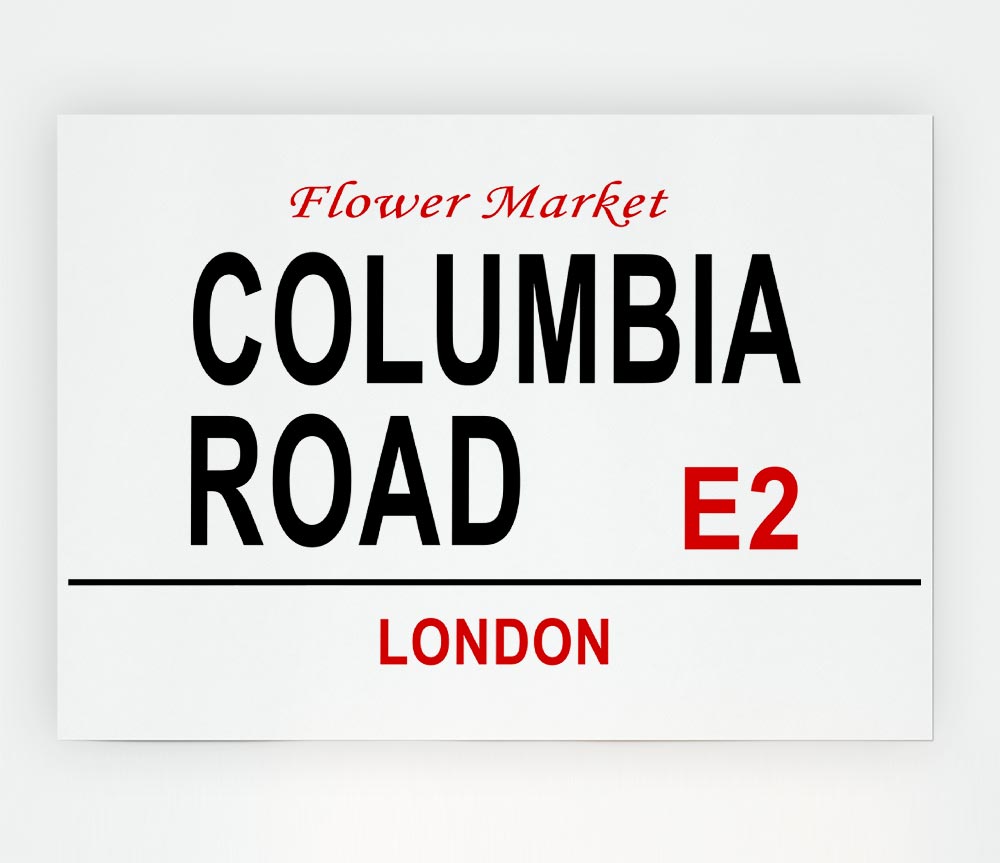 Columbia Road Signs Print Poster Wall Art