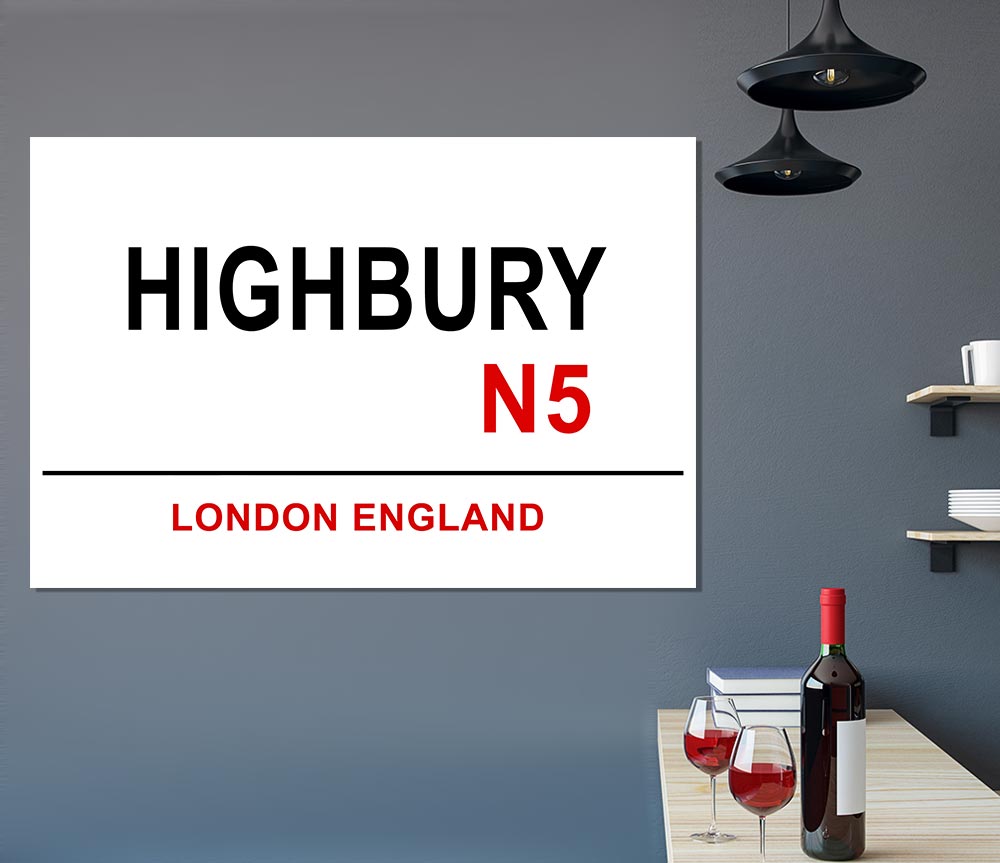 Highbury Signs Print Poster Wall Art