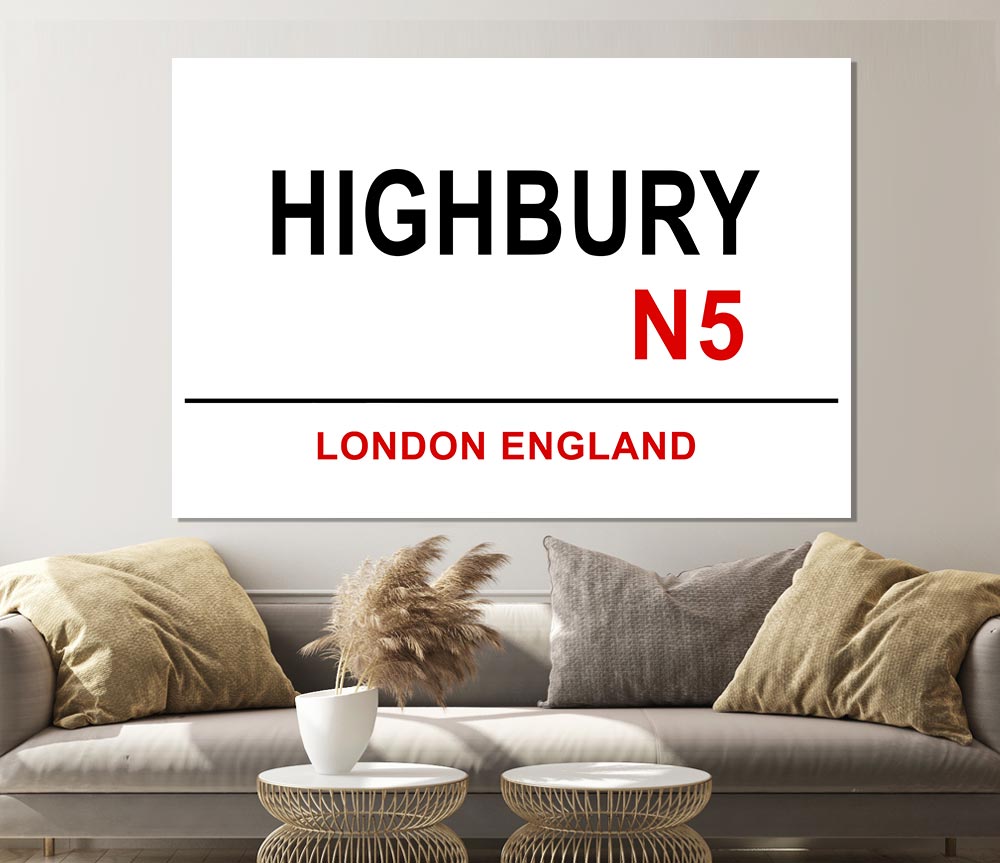 Highbury Signs Print Poster Wall Art