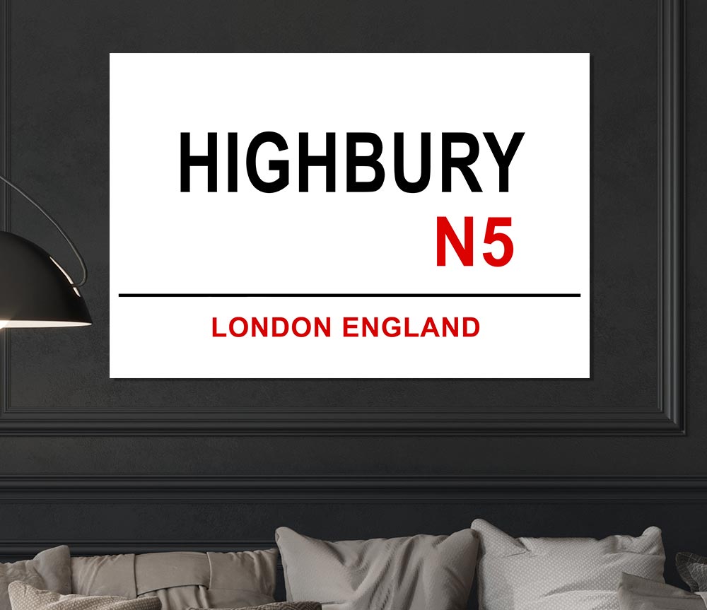 Highbury Signs Print Poster Wall Art