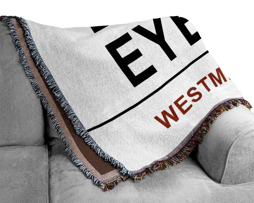 London Eye Signs Woven Blanket