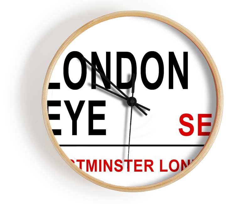 London Eye Signs Clock - Wallart-Direct UK