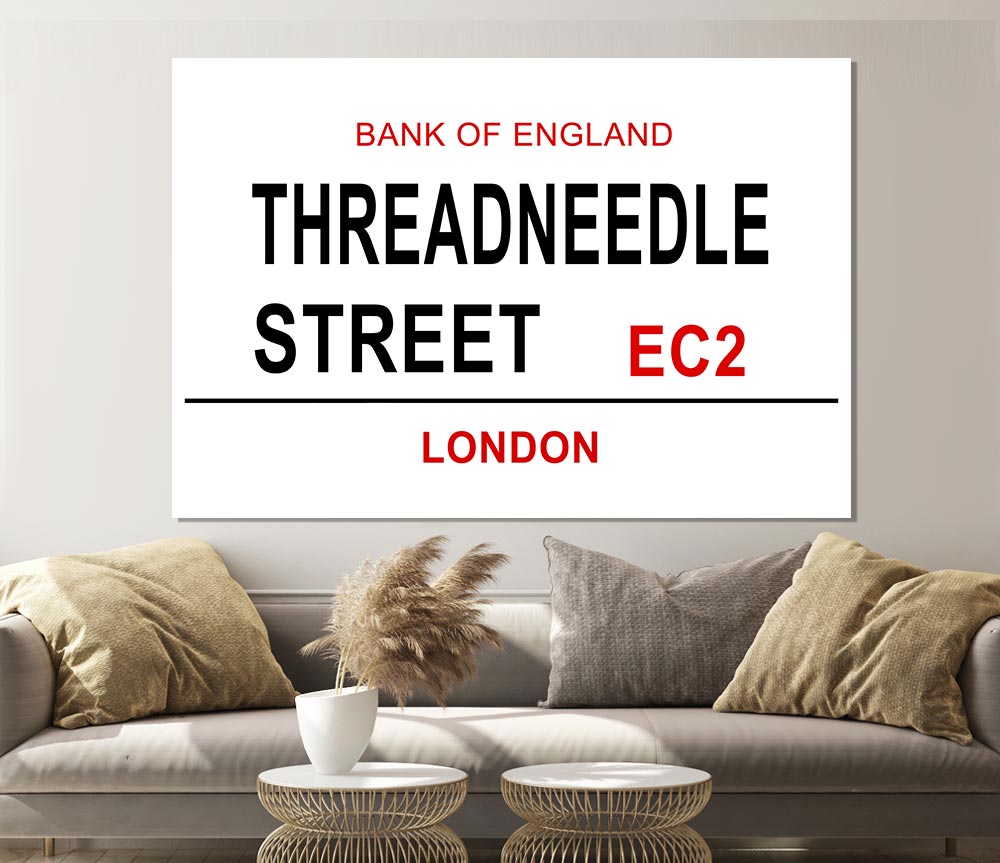 Threadneedle Street Signs Print Poster Wall Art