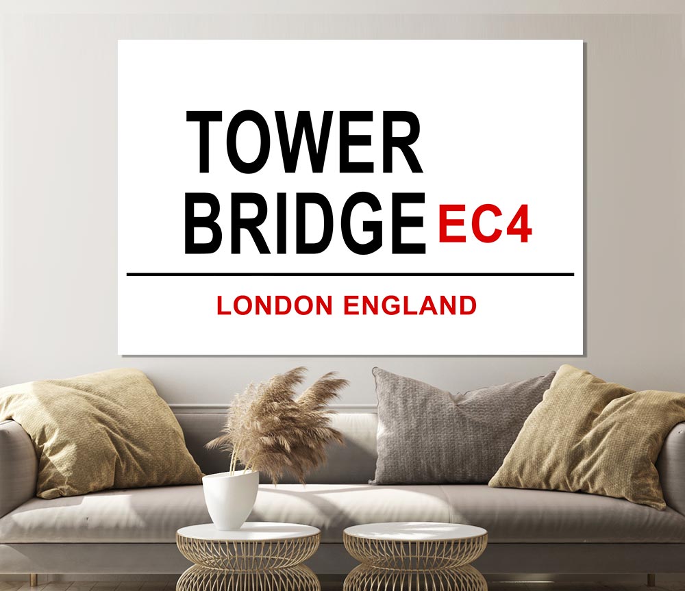 Tower Bridge Signs Print Poster Wall Art