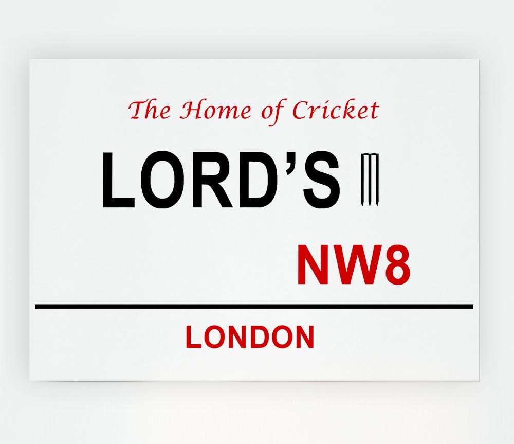 Lords Signs Print Poster Wall Art