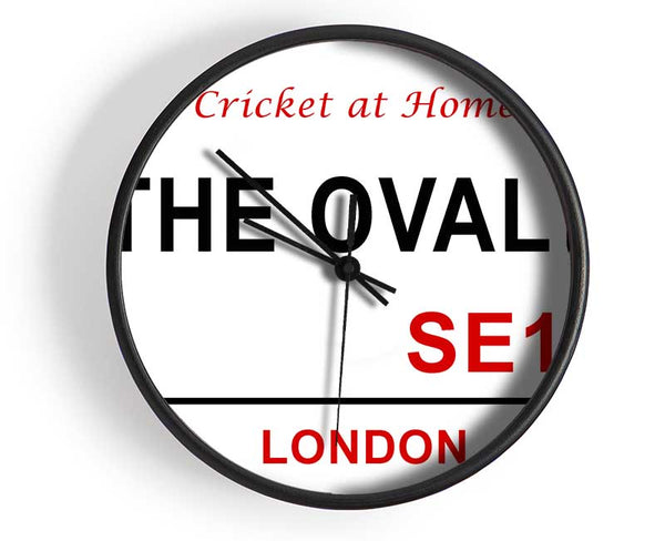 The Oval Signs Clock - Wallart-Direct UK