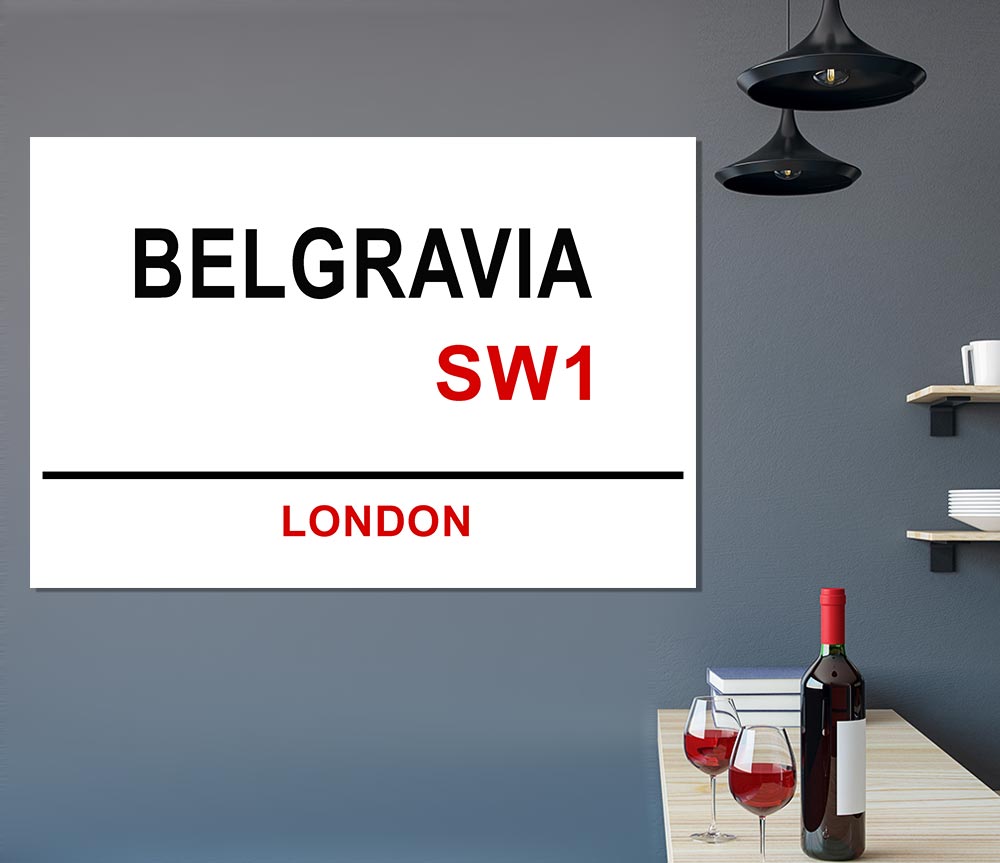 Belgravia Signs Print Poster Wall Art